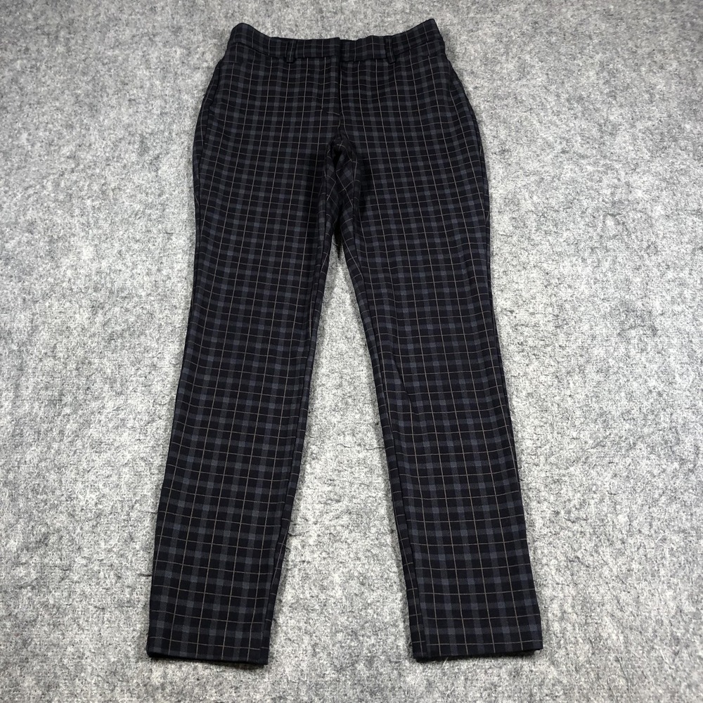 Express Pants Womens 2L Black Plaid Skinny High Rise Ponte Stretch Work Dress